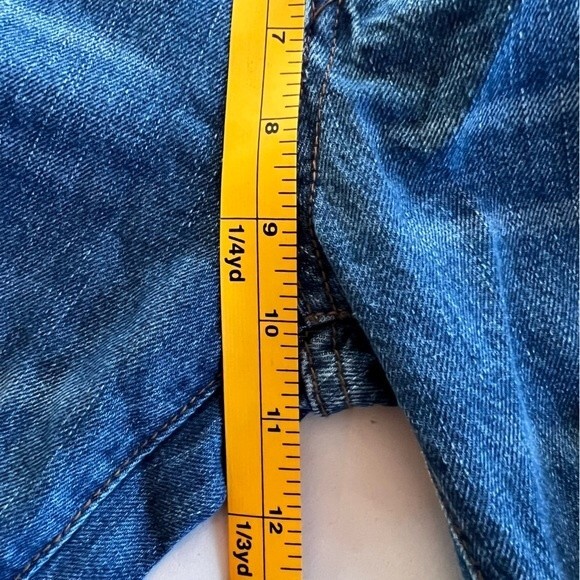 Flamingo Jeans Womens L‎ Mid Rise Straight Leg Rigid Denim Destroyed NWOT - Picture 10 of 12